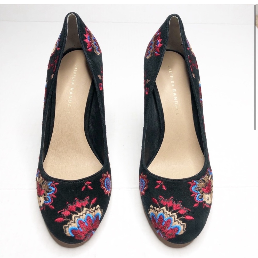 Loeffler Randall Sydnee Suede Embroidered Pumps - Picture 6 of 8